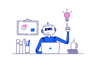 Illustration of a learning assistant concept